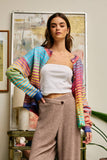 Space-Dye Striped Cardigan