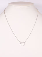Moapa Valley CZ Intertwined Circle Necklace SILVER - Southern Grace Boutique 