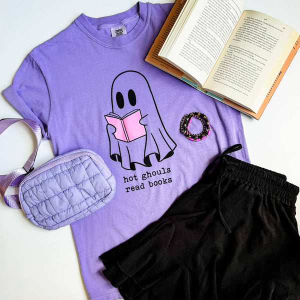 Hot Ghouls Read Books Tee - Southern Grace Boutique 