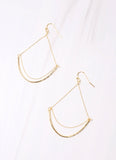 Tania Curved Bar Earring GOLD - Southern Grace Boutique 