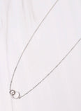 Moapa Valley CZ Intertwined Circle Necklace SILVER - Southern Grace Boutique 